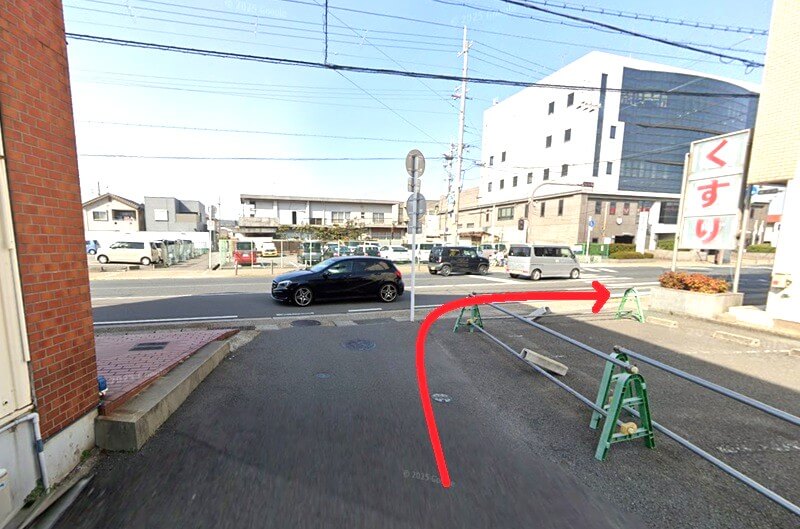 ハウステック 和歌山ショールームまでの徒歩経路