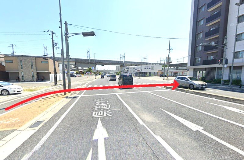 ハウステック 姫路ショールームまでの徒歩経路