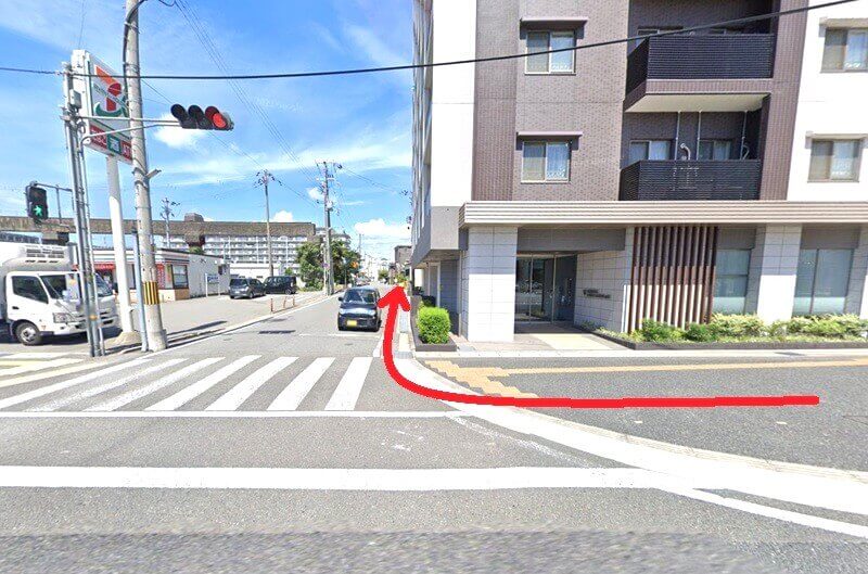 ハウステック 姫路ショールームまでの徒歩経路