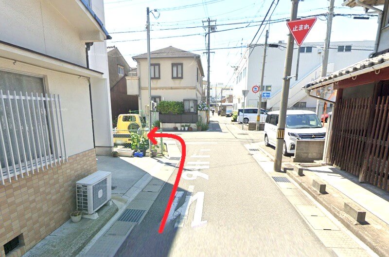 ハウステック 姫路ショールームまでの徒歩経路