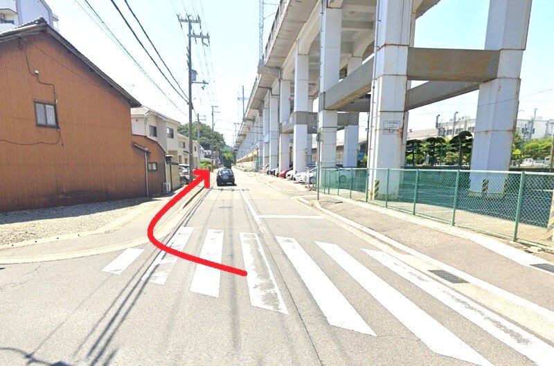 ハウステック 姫路ショールームまでの徒歩経路