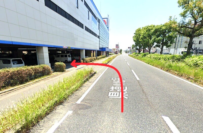 ハウステック 姫路ショールームまでの車の経路