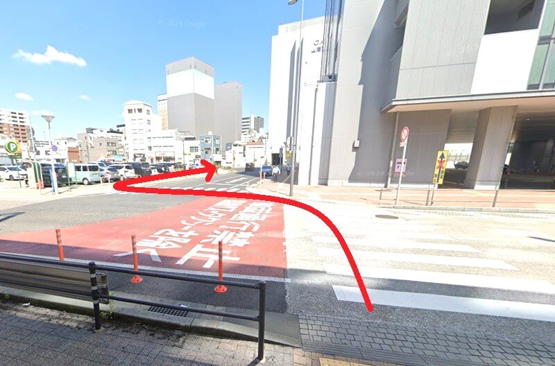 ハウステック 姫路ショールームまでの徒歩経路