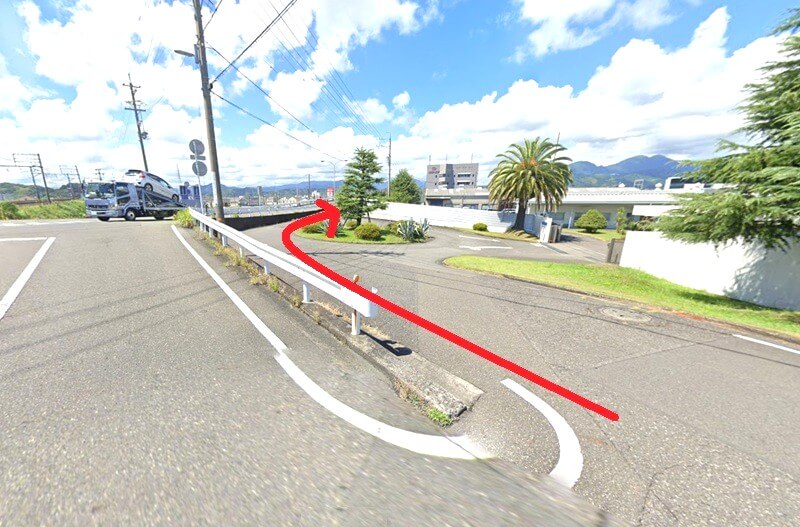 ハウステック 静岡ショールームまでの徒歩経路