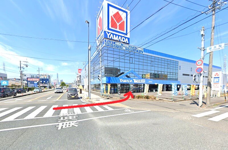 ハウステック 静岡ショールームまでの徒歩経路