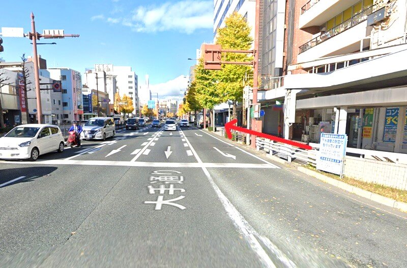 ハウステック 浜松ショールームまでの徒歩経路