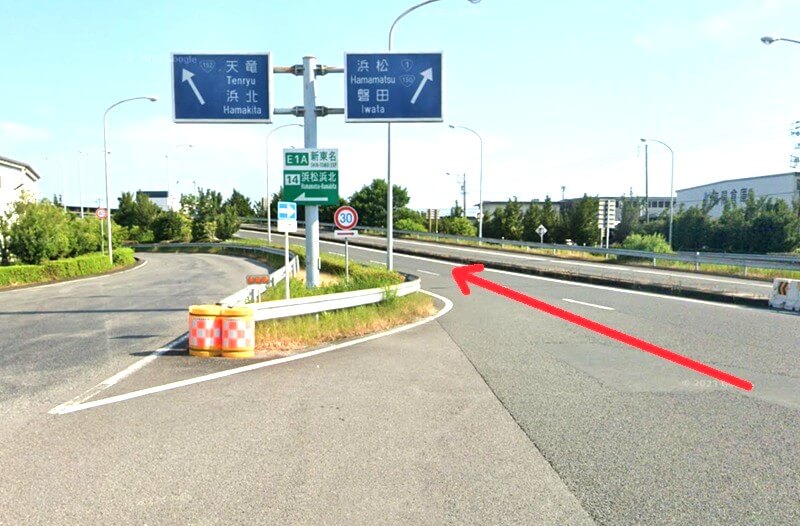 ハウステック 浜松ショールームまでの車の経路