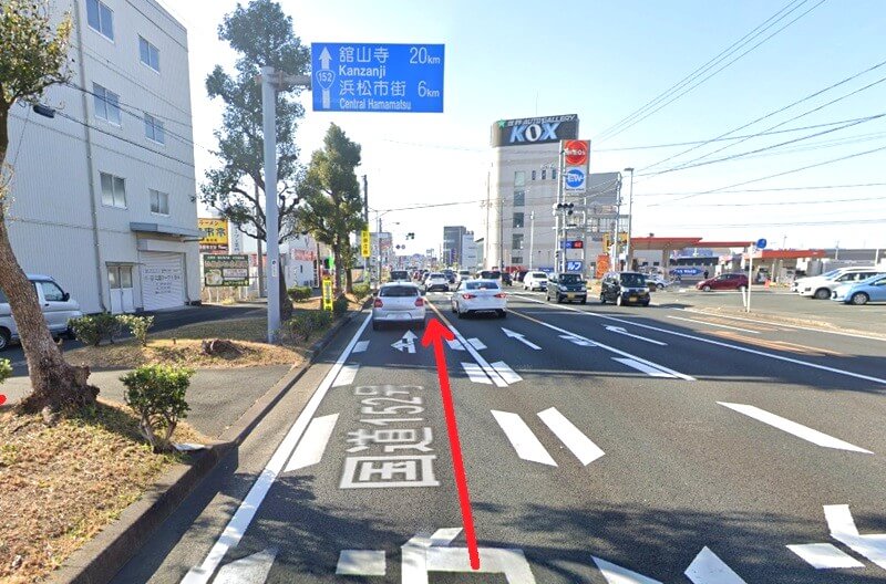 ハウステック 浜松ショールームまでの車の経路