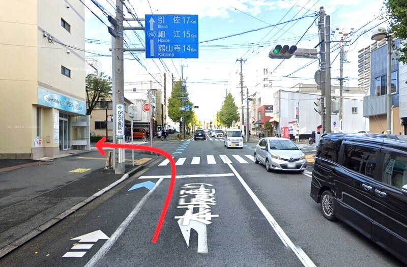 ハウステック 浜松ショールームまでの車の経路