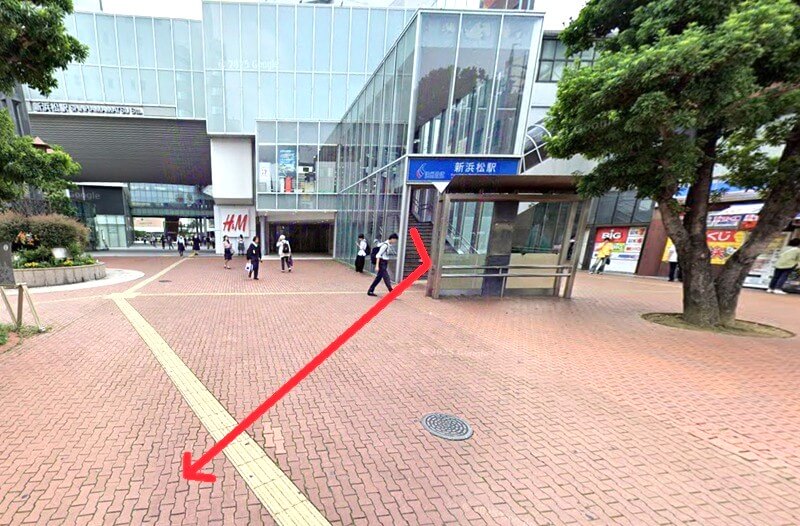 ハウステック 浜松ショールームまでの徒歩経路