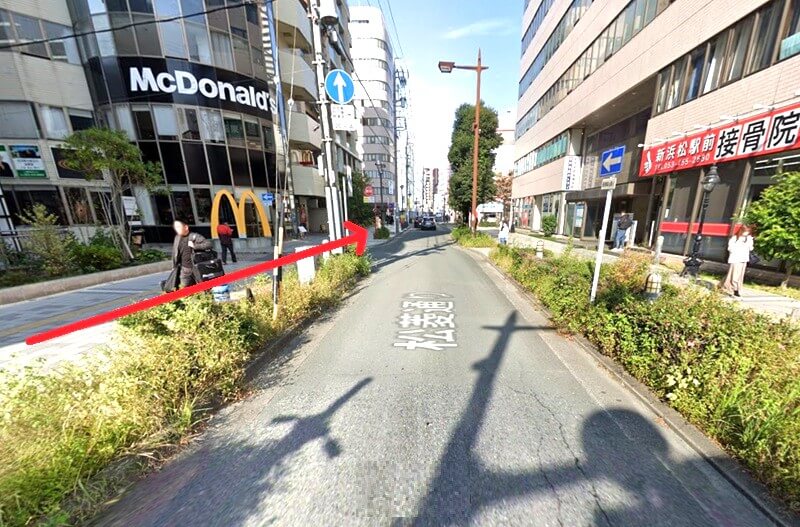 ハウステック 浜松ショールームまでの徒歩経路