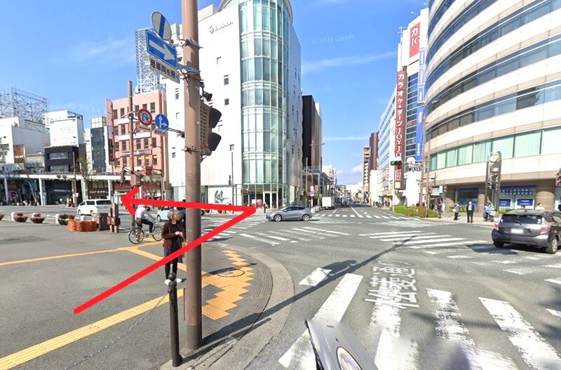 ハウステック 浜松ショールームまでの徒歩経路