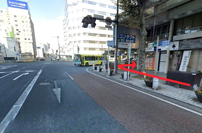 ハウステック 浜松ショールームまでの徒歩経路