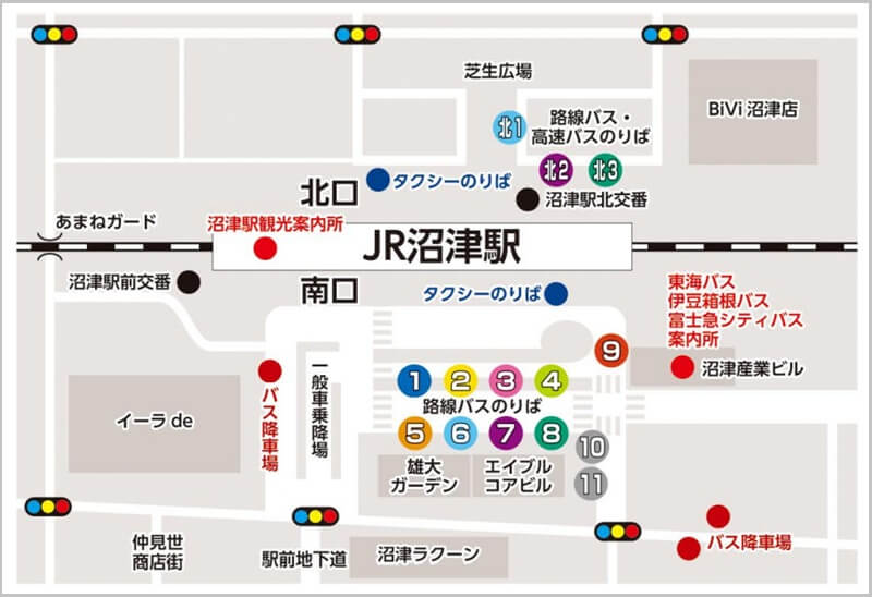ハウステック 沼津ショールームまでの徒歩経路