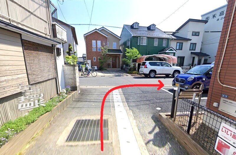 ハウステック 岐阜ショールームまでの徒歩経路