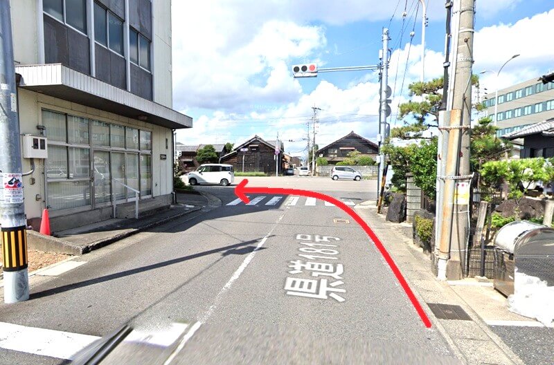 ハウステック 岐阜ショールームまでの徒歩経路