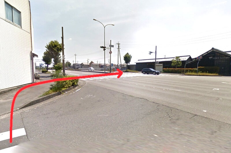 ハウステック 岐阜ショールームまでの徒歩経路