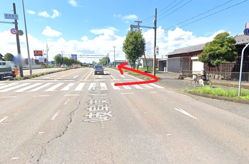 ハウステック 岐阜ショールームまでの徒歩経路