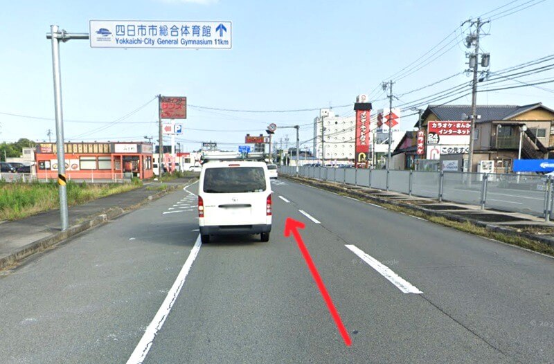 ハウステック 四日市ショールームまでの車の経路