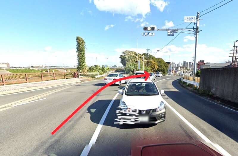 ハウステック 四日市ショールームまでの車の経路