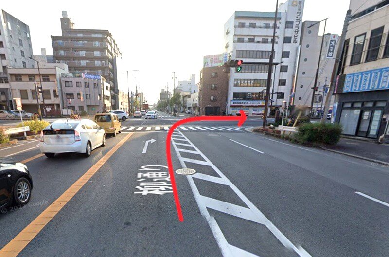 ハウステック 四日市ショールームまでの車の経路