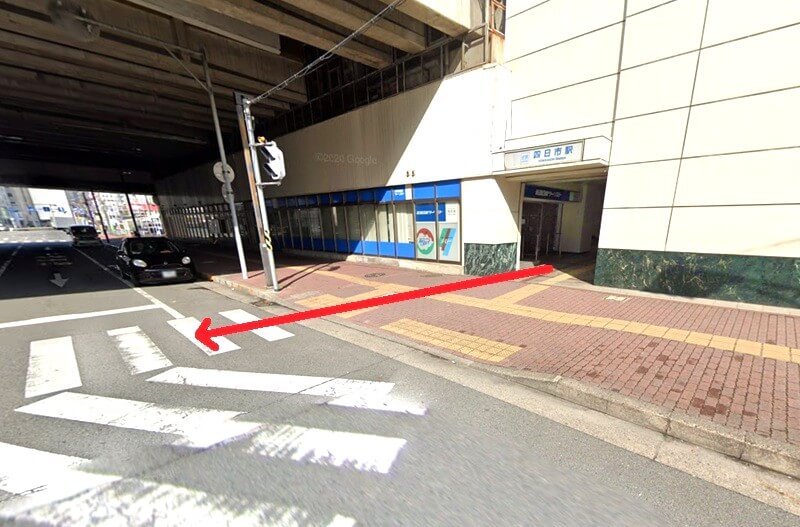 ハウステック 四日市ショールームまでの徒歩経路