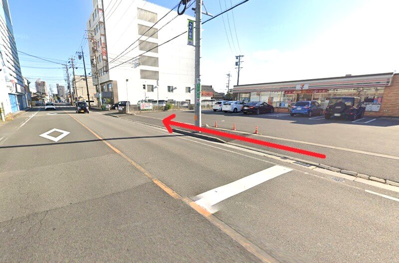 ハウステック 四日市ショールームまでの徒歩経路