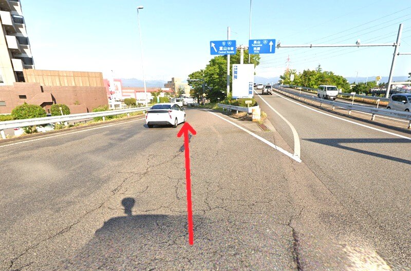 ハウステック 富山ショールームまでの車の経路