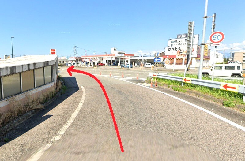 ハウステック 富山ショールームまでの車の経路