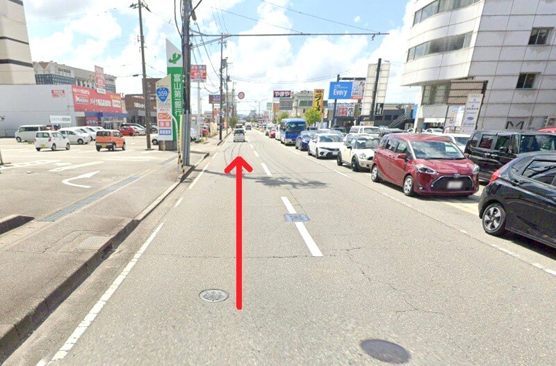 ハウステック 富山ショールームまでの車の経路