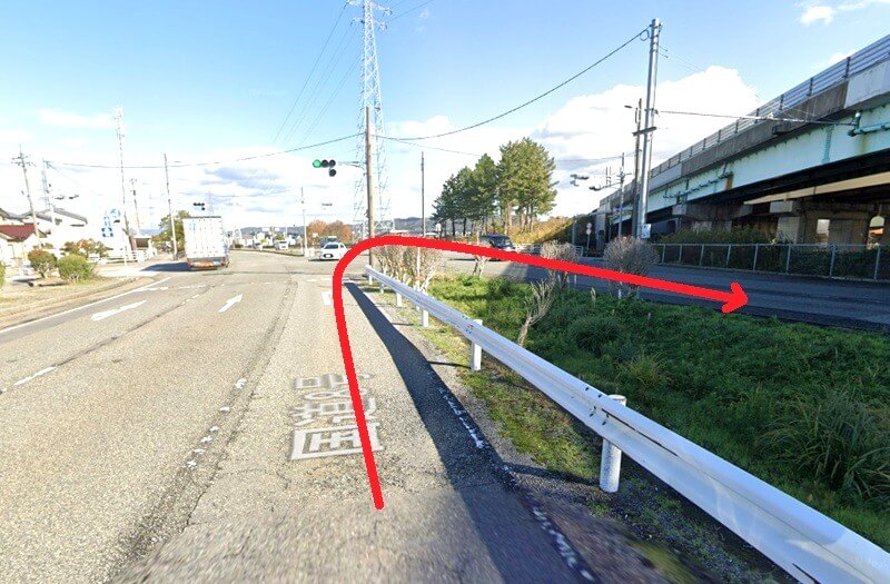 ハウステック 金沢ショールームまでの車の経路