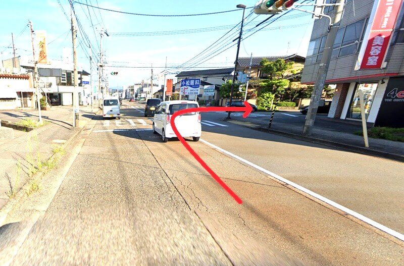 ハウステック 金沢ショールームまでの車の経路