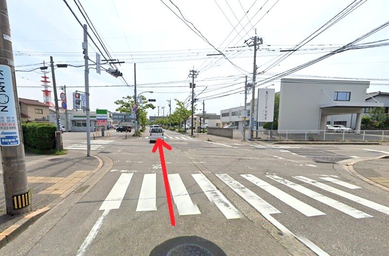 ハウステック 金沢ショールームまでの車の経路