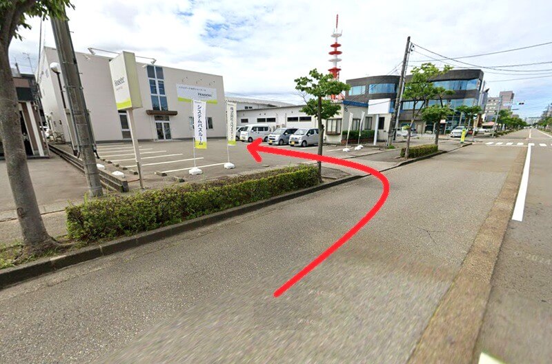 ハウステック 金沢ショールームまでの車の経路