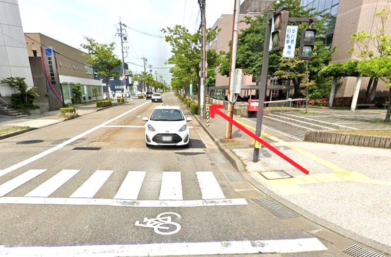 ハウステック 金沢ショールームまでの徒歩経路