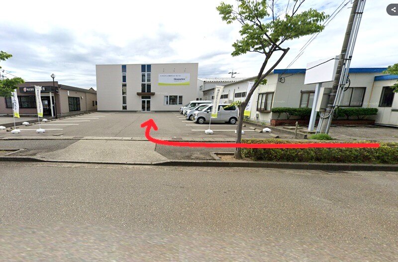 ハウステック 金沢ショールームまでの徒歩経路