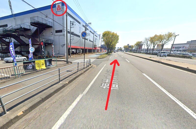 ハウステック 福井ショールームまでの車の経路