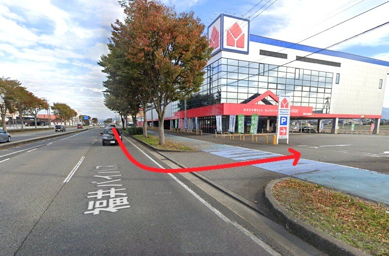 ハウステック 福井ショールームまでの車の経路