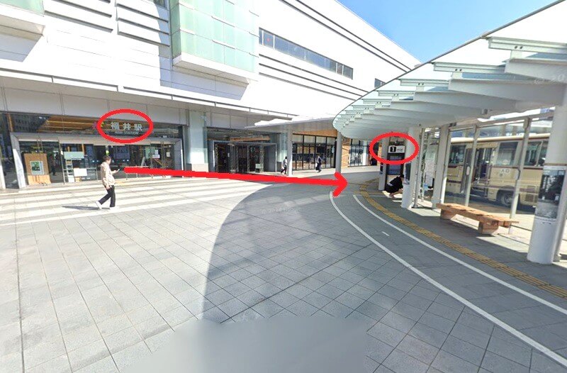 ハウステック 福井ショールームまでの徒歩経路