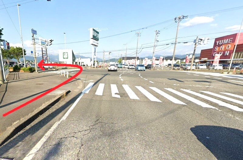 ハウステック 福井ショールームまでの徒歩経路