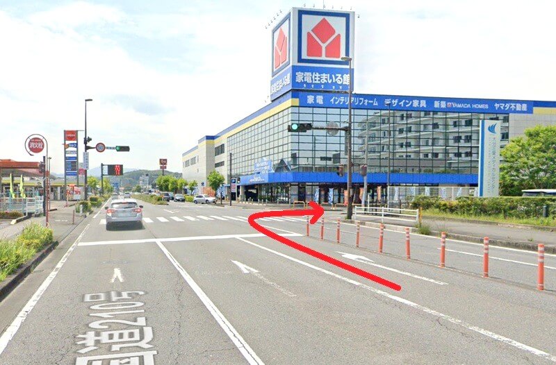 ハウステック 大分ショールームまでの車の経路