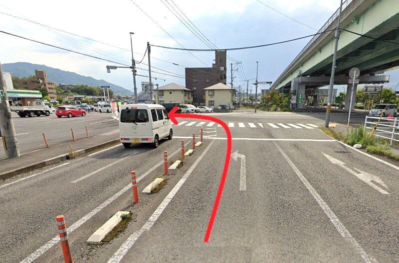 ハウステック 大分ショールームまでの車の経路