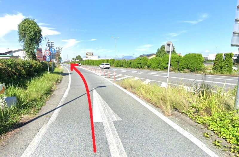 ハウステック 熊本ショールームまでの車の経路