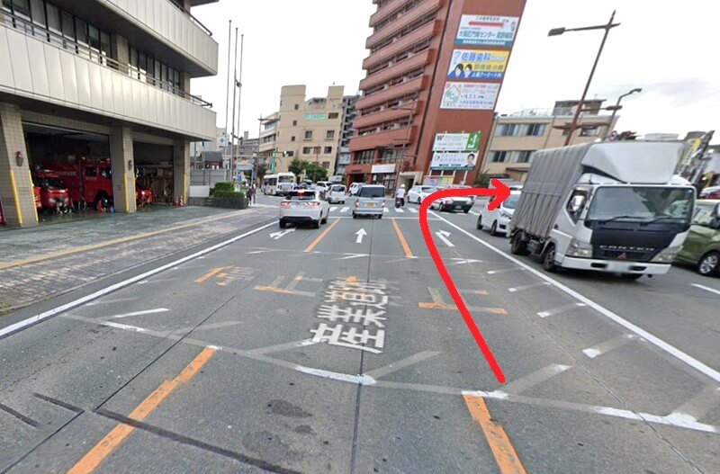 ハウステック 熊本ショールームまでの車の経路