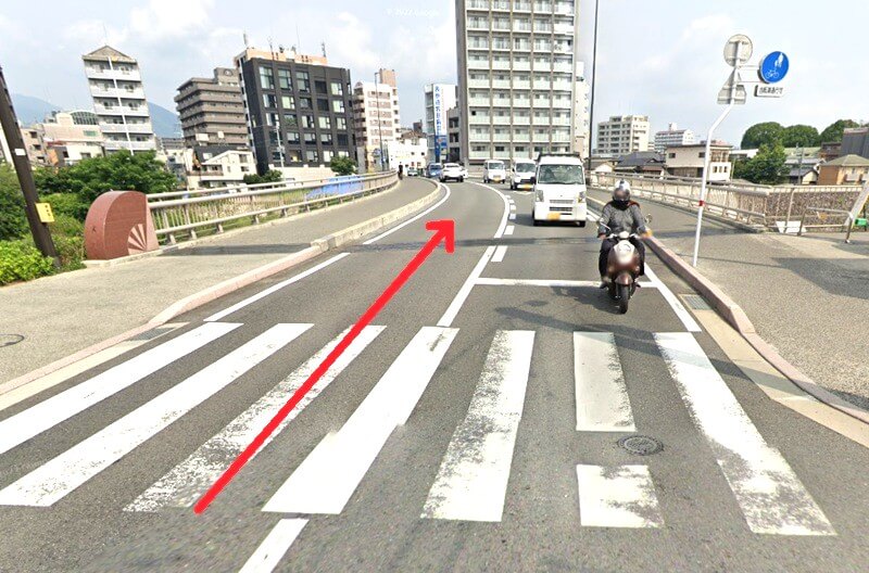 ハウステック 熊本ショールームまでの車の経路