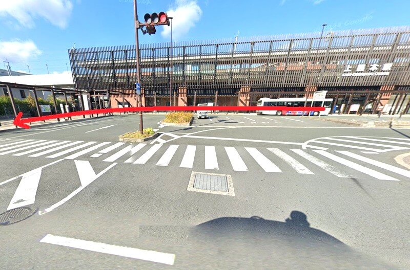 ハウステック 熊本ショールームまでの徒歩経路