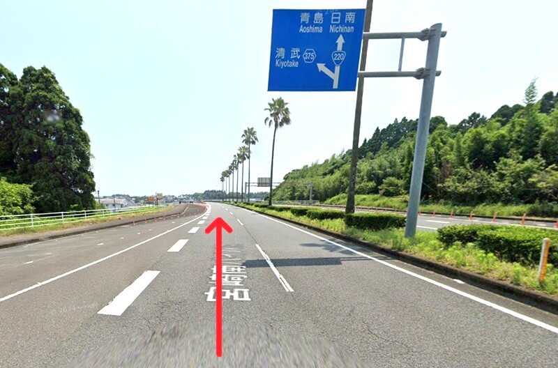 ハウステック 宮崎ショールームまでの車の経路