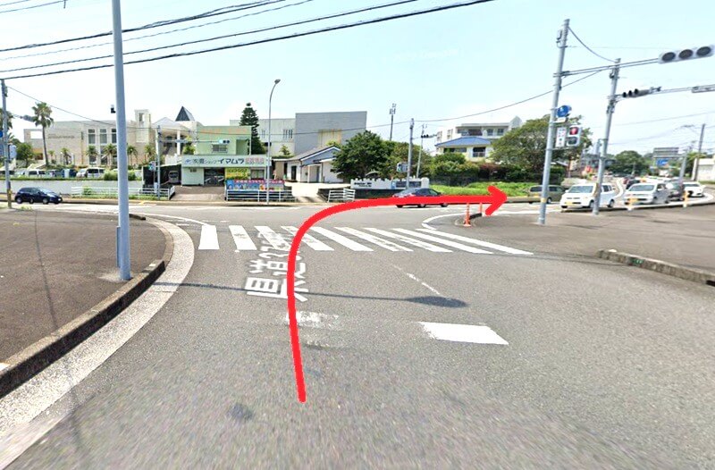 ハウステック 宮崎ショールームまでの車の経路