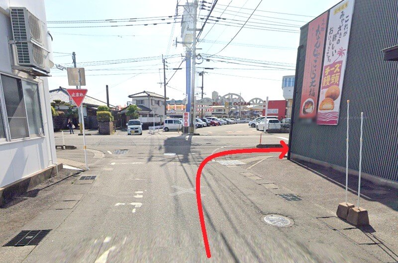 ハウステック 宮崎ショールームまでの徒歩経路