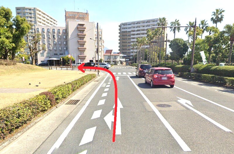 ハウステック 鹿児島ショールームまでの車の経路